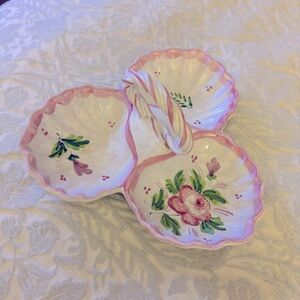 VINTAGE Italian Pottery Ceramic Decorative Serving Dish or Jewelry Tray